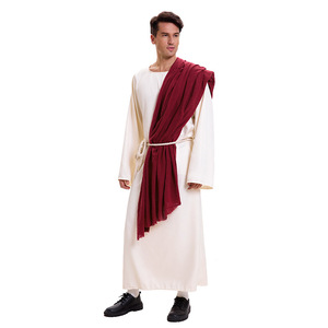 Disfraz <span class=keywords><strong>de</strong></span> Pastor Medieval Retro para Hombre, <span class=keywords><strong>de</strong></span> Poliéster, con Bufanda y Túnica, para Cosplay y Juego <span class=keywords><strong>de</strong></span> Roles <span class=keywords><strong>de</strong></span> Halloween - Product Image 2