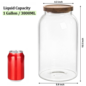 Multi Functional Wide Mouth Cylindrical High Grade Durable Vessel Kitchen <b>Rice</b> Large Storage <b>Containers</b> Big Glass Jars - Product Image 3