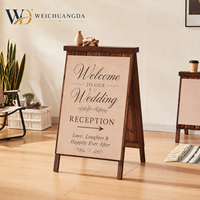 Support de signalisation double face en bois de forme irrégulière pour sol, panneau de bienvenue pour mariage et fête, personnalisable, NOUVELLE ARRIVÉE, panneau pour café
