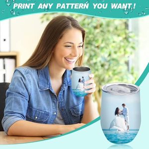 Vaso Térmico de Acero Inoxidable de 12 oz con Forma de Huevo, Aislado al Vacío de Doble Pared, con Tapa, Portátil, Regalos Empresariales, Rendimiento Térmico de 6-12 Horas - Product Image 2