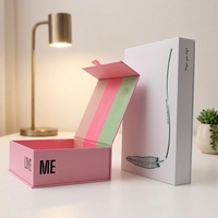 Caja de Regalo de Lujo con Forma de Libro y Logotipo Personalizado, Caja de Embalaje Rígida de Cartón con Cierre Magnético y Lazo para Extraer