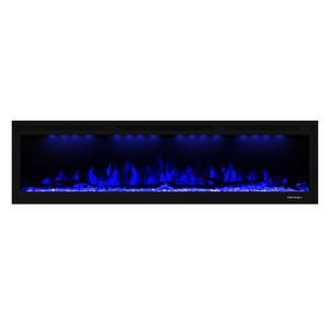 Luxstar ev 60 inç medya elektrikli şömine ısıtıcı kraliyet ince güvercin Led ışık gerçek alev etkisi elektrikli şömine - Product Image 3
