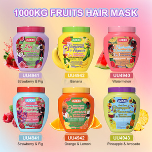 UUKKG 1KG Maschera per <span class=keywords><strong>Capelli</strong></span> Idratante al Melone, Fragola, Fico e Banana <span class=keywords><strong>con</strong></span> <span class=keywords><strong>Cheratina</strong></span> e Collagene per <span class=keywords><strong>Capelli</strong></span> Secchi e Danneggiati - Product Image 6