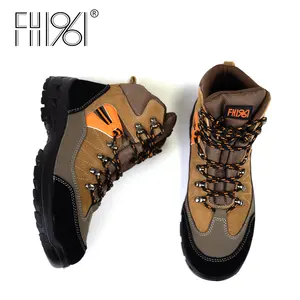 FH1961 suela resistente al aceite Anti-Smash Anti-pinchazo Botas de seguridad para el trabajo zapatos de seguridad con punta de acero