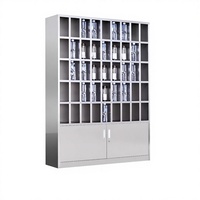 Armoire de rangement multi-portes en acier inoxydable 304 à 45 compartiments pour gobelets d'eau des employés, idéale pour l'atelier
