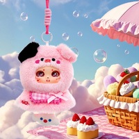 Neues Niedliches Vinyl-Gesicht Plüschtier, Kawaii Cartoon-Puppe Taschenanhänger, Trendige Sammelfigur, Geburtstagsgeschenk, Großhandel