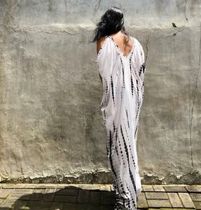 Women's Wear Beach Cold Shoulder <b>Dress</b> <b>Ladies</b> Wear Designer Beach Long <b>Dress</b> Women's Cold Shoulder <b>Kaftan</b> - Product Image 4