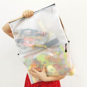 Bolsas de malla transparentes con cremallera, bolsa de plástico para archivos, bolsas reutilizables para documentos, bolsa organizadora para el hogar de gran capacidad, carpeta de archivos de PVC - Product Image 5