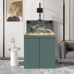 90Cm Luxe Eco-Vriendelijke Mini Rechthoek Biocube Wateraquarium Berg Uitzicht Decoraties Metalen Frame Ultra Helder Glas Aquarium - Product Image 3