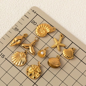 Collar con Colgante de la Serie Océano Daquan, Cadena Suelta Básica de Acero Inoxidable de 3mm de Alta Calidad, con Baño de Oro de 18K Mediante Electroplacado al Vacío - Product Image 2