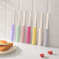 Mini spatule en acier inoxydable avec manche en silicone de qualité alimentaire, idéale pour la pâtisserie et la découpe de fruits, ustensile de cuisine
