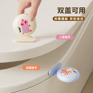 Lève-siège de toilette avec aromathérapie, design chat et cochon rose, installation facile pour une utilisation sans salissure des mains - Product Image 3