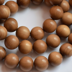 Cuentas de madera mala, cuentas de sándalo puro para oración, cuentas de madera para Rosario - Product Image 1