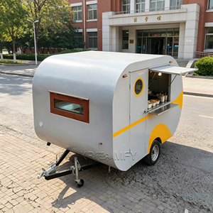 Fast Fiberglass Pizza Truck Fully Equipped Smoothie Kitchen Trailer Stylish Fried Chicken Food Cart for Candy & Chips - Product Image 6