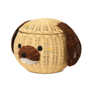 High Quality Handicraft Dog Shape Rattan <b>Woven</b> Storage <b>Baskets</b> Toy Storage <b>Basket</b> Organized <b>Basket</b> Cheap Price - Product Image 2