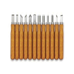 Juego de cuchillos para tallar hojas SK2 bien formadas de 5 uds con caja de plástico - Product Image 6