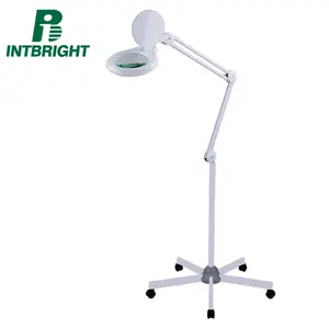 Floor stand hight quality Facial Magnifying Lamp 5 diopter round head Adjustable magnifying lamp beauty