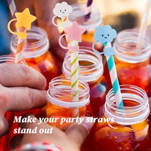 Nuevas Cubiertas de Silicona/PVC Antipolvo en Forma de Estrella de 10 Colores y 10 mm/0.4 Pulgadas, Compatibles con Vasos de 30 y 40 Onzas de Todas las Marcas - Product Image 6