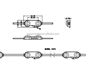 1watt DC12V 2diodes led module with high <b>light</b> effect used for signs <b>letters</b> and shop mall advertising - Product Image 2