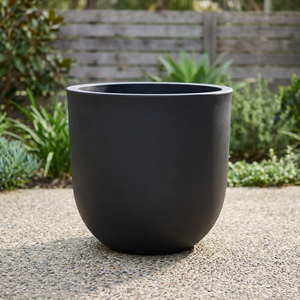 Jardinière minimaliste en résine noire pour plantes vertes, pot de fleurs pour jardin extérieur - Product Image 3