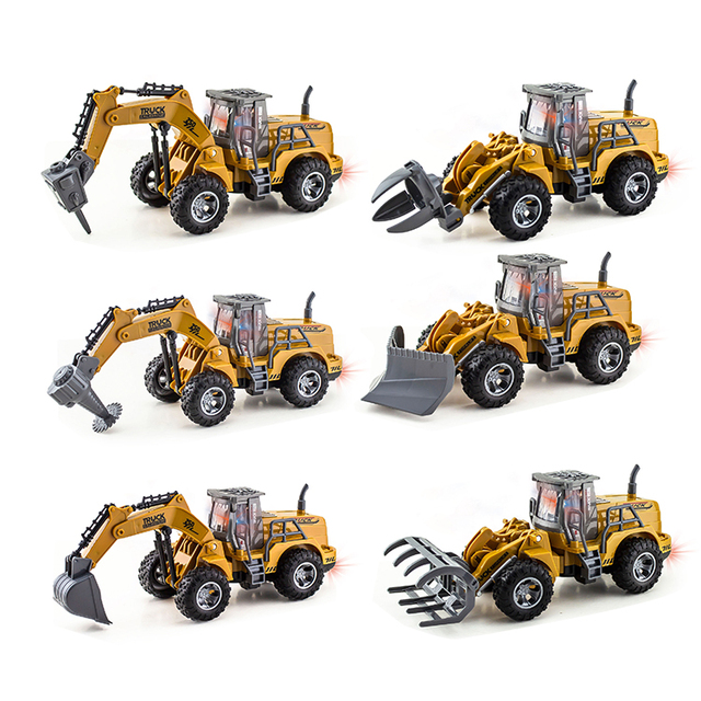 Factory Latest 1:30 Scale 6WD Remote Control Excavation Truck Rc Engineering Truck Forklift Kids Electric Car Toys With Lights