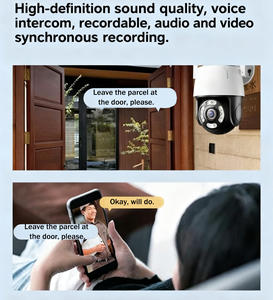 Kamera Jaringan CMOS IP65 Audio Dua Arah Integrasi Sistem Ganda Fungsi Interkom Penglihatan Malam Deteksi Gerakan Pan-Tilt - Product Image 4