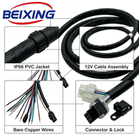 Kit de câblage pour deux-roues BeiXing A00075 IP66 PVC 12V avec câble en cuivre nu