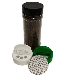 9oz Plastic Spice Powder Container PET Plastic Seasoning Shaker Bottle Transparent chilli Powder Jar