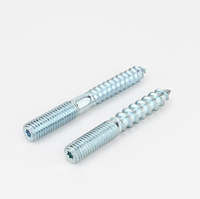 Vis autotaraudeuse à pointe acérée à double filetage Torx en acier au carbone, plaquée zinc bleu-blanc