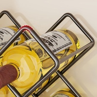 Présentoirs de Luxe Modernes Écologiques en Fer Forgé pour Bouteilles de Vin Rouge, Empilables, à Poser sur Comptoir