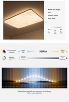 Plafonnier intelligent en bois massif 96W, design moderne ciel étoilé, indice de protection IP33, lampe LED pour salon, chambre, maison entière, couvercle en acrylique