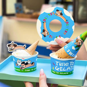 Nouveaux gobelets pour crème glacée, gobelets d'emballage pour crème glacée, gobelets en papier pour crème glacée en gros, gobelets en papier avec revêtement saveur fruitée - Product Image 3