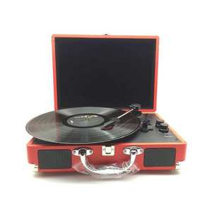Lecteur de vinyle portable couleur personnalisée, tourne-disque 3 vitesses, connectivité Bluetooth, système audio style valise pour la maison et le bureau - Product Image 3