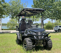 Voiturette de golf électrique tout-terrain 4 places avec batterie au lithium, véhicule de tourisme à 4 roues pour hôtels, parcs, plages et visites en resort