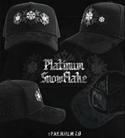 Casquettes de baseball tendance 5 panneaux Barbas Barbas 31 avec broderie 3D personnalisée, strass, puce NFC et intérieur en satin lumineux