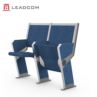 LEADCOM LS-423 Ensemble de table et chaise de conférence modulable pour salle de classe, avec chaise rembourrée en tissu et accoudoirs, pour écoles et salles de classe