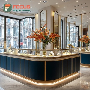 Modern Commercial Retail Jewelry Display Counter Wood <b>Frame</b> Mall Counter Jewelry Cabinet - Product Image 3