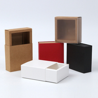 Boîtes en papier kraft pour emballage de produits de petite taille, personnalisables avec logo, recyclables, pour thé, savon, cosmétiques, tiroirs, sous-vêtements, chaussettes, cadeaux