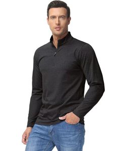 Sweat-shirt de sport à demi-zip pour hommes Pullover Premium Fleece Lined Heather Chemises de golf à manches longues Mid quarter zip Sweatshirts - Product Image 2
