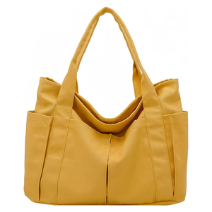 Sac fourre-tout en toile robuste avec logo personnalisé, longues poignées, grande capacité pour les courses et les trajets quotidiens - Product Image 2