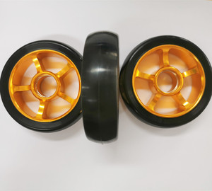 Ruedas de fundición de PU con núcleo de Metal de aleación de aluminio de 90mm con rodamientos de 608zz, cubo fuerte 85A 86A 88A <span class=keywords><strong>para</strong></span> <span class=keywords><strong>scooter</strong></span> de acrobacias extremas - Product Image 4