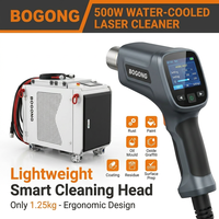Machine de nettoyage au laser pulsé haute efficacité 500W, portable, pour enlever la rouille, la peinture, l'huile, l'oxyde et la corrosion sur l'acier inoxydable
