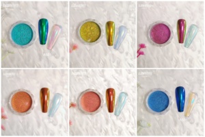 LIBO Polvo Fino para Uñas de 6 Colores, Polvo Cromado Espejo, Pigmento Inorgánico de Óxido de Hierro, LOGO Personalizado - Product Image 6