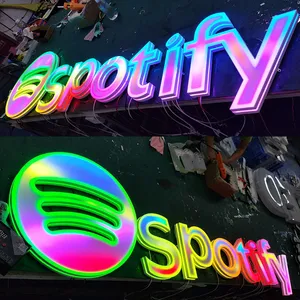 Ngoài trời Tùy Chỉnh RGB <span class=keywords><strong>LED</strong></span> ký thư hiệu ứng chuyển động <span class=keywords><strong>LED</strong></span> ánh sáng thư thép không gỉ kênh chữ ký - Product Image 4