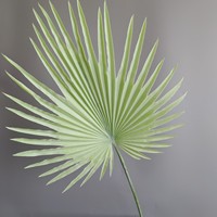 Daun Palem Kipas Buatan Berkualitas Tinggi Warna Hijau/Coklat, Sentuhan Alami, Daun Palem Tropis Palsu untuk Dekorasi Rangkaian Bunga