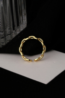 Bague de style INS en argent doré S925 Bague de pierres précieuses carrée creuse simple unisexe pour décoration de main de fête ou d'anniversaire