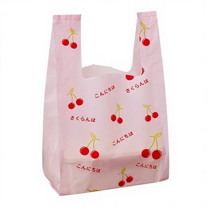 Bolsas de Plástico Personalizadas de Agradecimiento (11.5" x 6.5" x 21") (Blancas) - Bolsas para Comestibles, Compras, Restaurantes, Tiendas de Conveniencia - Product Image 1