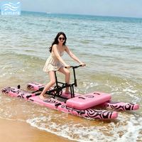 Vélo aquatique SUP long à ponton, monoplace, avec cadre en aluminium et plateforme avant pneumatique, profilé pour les centres de villégiature, portable, de Chine Lumark