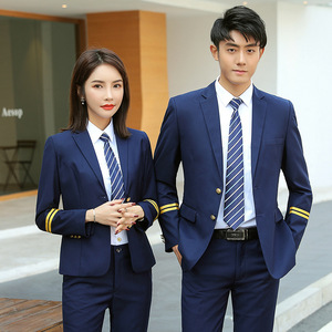 Airline Uniforms Unisex Long Sleeve Pilot Flight Attendant Suit Polyester Winter 2023 Formal Wear - Product Image 3
