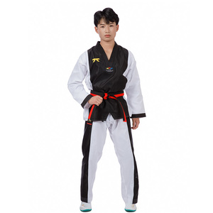 China Fábrica al por mayor <span class=keywords><strong>Wushu</strong></span> Taekwondo Uniforme/Dobok/Kimono Material superior para el <span class=keywords><strong>estilo</strong></span> de artes marciales de Karate - Product Image 4